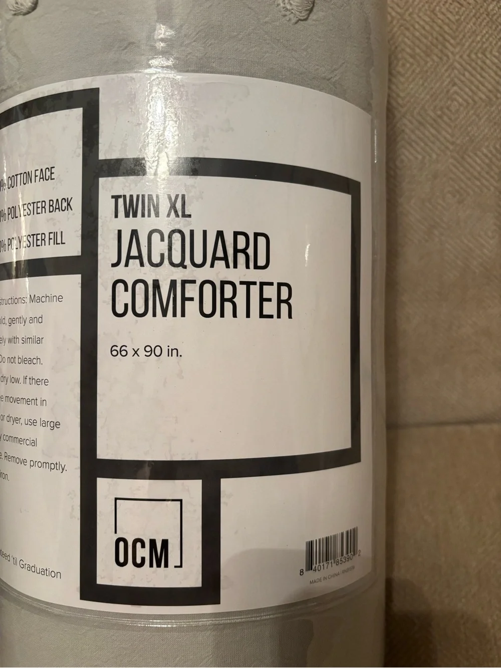 Dormify OCM Jacquard Comforter - Twin XL- NWT - #4